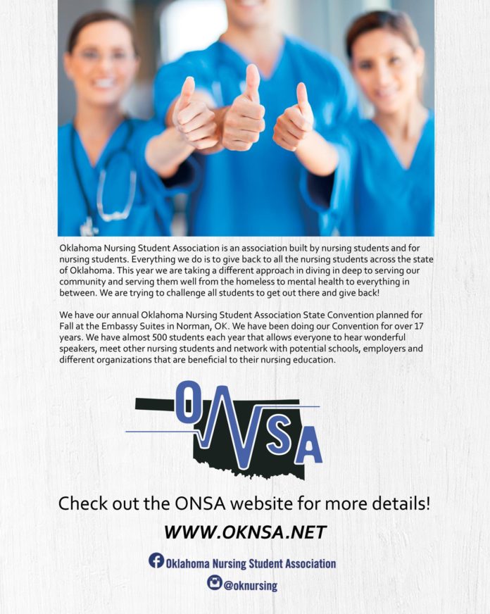 Oklahoma Nursing Student Association (ONSA) Oklahoma's Nursing Times